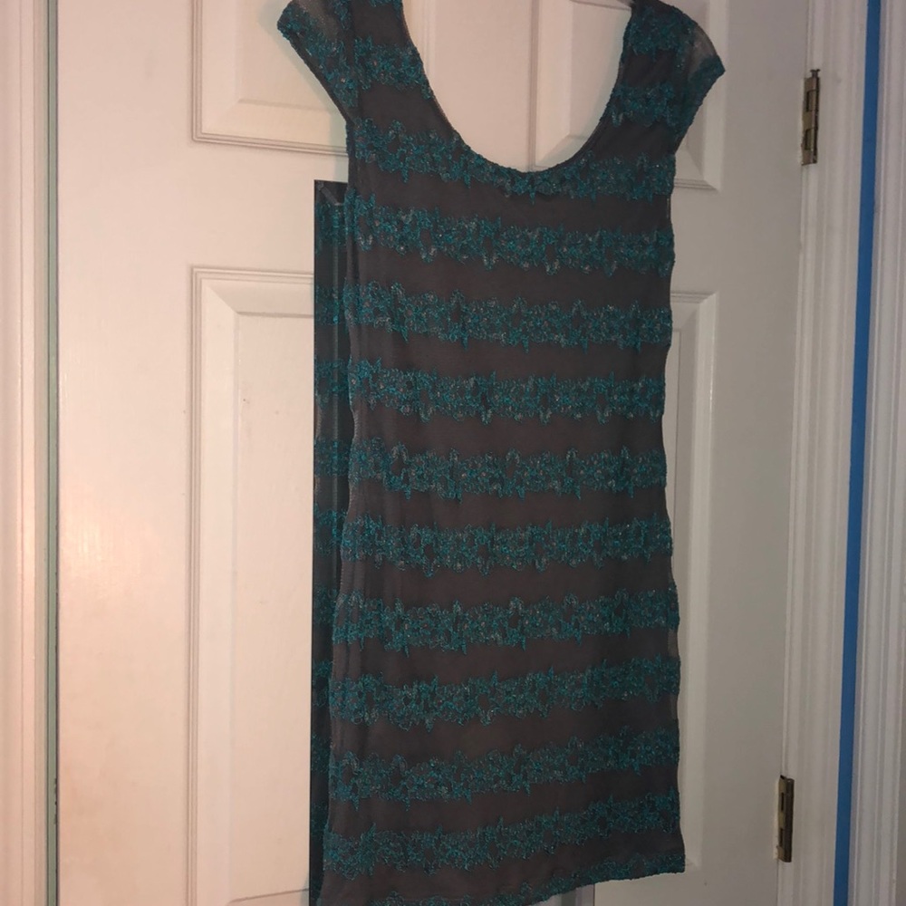 BRAND NEW Candies grey and turquoise dress